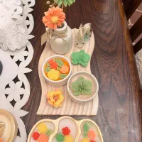 ست ظروف پذیرایی و دکوری جای عودی جاشمعی