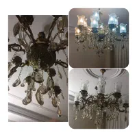 لوستر برنجی ریموت دار