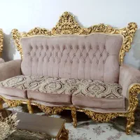 مبل سلطنتی9نفره تمام چوب درحدآک|مبلمان خانگی و میز عسلی|بروجرد, |دیوار