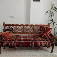 تخت چوبی طرح گره چینی