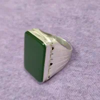 انگشترنقره دستساز یشم اصل افغان عیار925رکاب شیرازی|جواهرات|قم, چهل درخت|دیوار