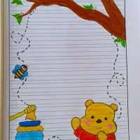 کادر نقاشی دفتر مشق