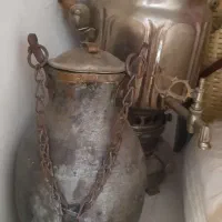 روغن دان دوره ه قاجار وسماور نفتی قدیمی مال سال ۴۰|کلکسیون اشیاء عتیقه|تهران, آهنگ|دیوار