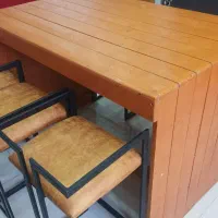 میز چوب روس سبک و سه عدد صندلی اپنی|میز و صندلی غذاخوری|محمدشهر, ولدآباد|دیوار