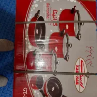 سرویس قابلمه زرساب ۱۲ پارچه مدل GT 7580 رنگ زرشکی