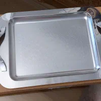 سینی چای استیل ، نقش دار ، شیک و زیبا نو با جعبه