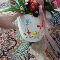 گلدون شیشه ای سالم ارسالم|گل مصنوعی|رشت, جانبازان|دیوار