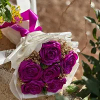 دسته گل های روبانی