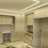 کابینت قرنیز کناف لمینت کفپوش سقف کاذب کاغذ دیواری