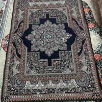 ۲عددگلیم فرش رنگ کرم گلیم فرش رز نوروفرشی نو۴۰۰