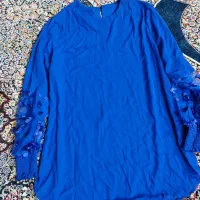 تونیک مجلسی آستین توردار پروانه ای