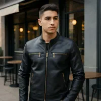 کاپشن چرم چ رم شیک پسند OSERGIO