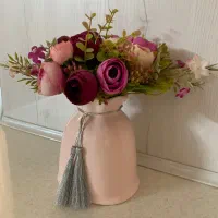 گل همراه با گلدان سرامیکی|گل مصنوعی|گرمسار, |دیوار