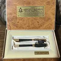 ست خودنویس برند lanbo با نوک روکش طلای ۲۲ عیار