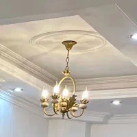 ۳ عدد لوستر ایتالیایی کامل برنج با سنگ های طبیعی|لوستر و چراغ آویز|تهران, تهرانپارس غربی|دیوار