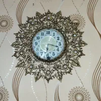 ساعت و اینه شمعدان برنز