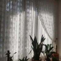 پرده تور راشل / طرح آیسو - عرض۳ متر - یکطرف دالبر