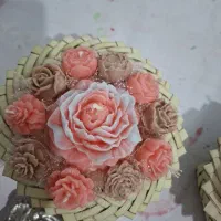 شمع و باکس گل