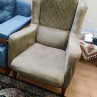 مبلمان ۷ نفره شرکتی چوب راش گرجستان همراه میز وسط|مبلمان خانگی و میز عسلی|تهران, بهاران|دیوار