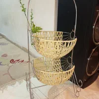 سبد دوطبقه و سبد میوه  استیل نو نو