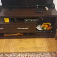 میز تلوزیون چوبی سالم دوکشو