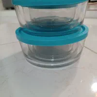 شش عدد ظرف شیشه ای درب دار|ظروف نگهدارنده، پلاستیکی، یک‌بارمصرف|شاهین‌شهر, شهرک هشت بهشت|دیوار