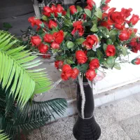 گلدان با گل مضنوعی ودرختچه مضنوعی|گل مصنوعی|قدس, شهرقدس|دیوار