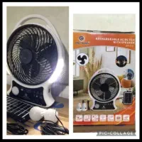 پنکه شارژی پاور بانک چراغ