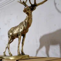 مجسمه گوزن برنز و میوه خوری برنز|مجسمه، تندیس، ماکت|ری, دیلمان|دیوار