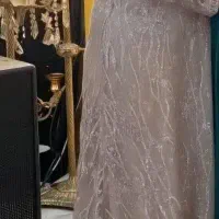پیراهن مجلسی رنگ رزگلد