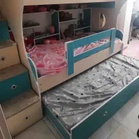 تخت دوطبقه نوجوان  سالم با دو تشک طبی فنری سالم|تخت و سرویس خواب|تهران, زهتابی|دیوار