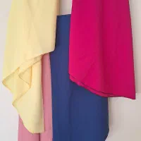 مقنعه کرپ رنگی