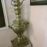لوازم آنتیک قلمزنی کار دست مسی سماور برنجی|صنایع دستی و سایر لوازم تزئینی|تهران, شیخ هادی|دیوار