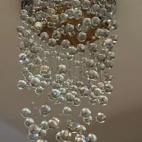 لوستر کریستال رنگ شامپاینی|لوستر و چراغ آویز|تهران, تهرانپارس غربی|دیوار