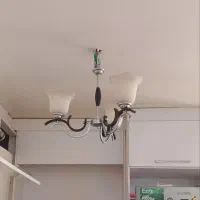 لوستر سه شاخه استیل