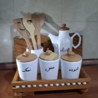 ست سرامیکی و چوبی|ظروف سرو و پذیرایی|تاکستان, |دیوار