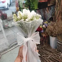 دسته گل عروس فرمالیته باکس و گیفت و ماشین عروس|گل مصنوعی|شیراز, زند|دیوار
