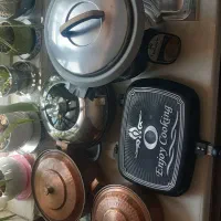 قابلمه مسی.پلو پز برقی.قابلمه.تابه رژیمی