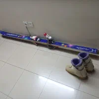 چوب اسکی و بوت تمیز