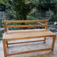 دو نیمکت وتخت دونفره چوب راش