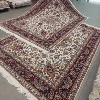 فرش دستباف جفت ۶ متری طرح تقی زاده گل ابریشم