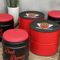 پاف فلزی بشکه ای - طرح و رنگ انتخابی شما|صندلی و نیمکت|هشتگرد, هشتگرد قدیم|دیوار