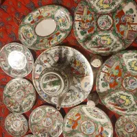 ظروف معروف به مرغی .نقاشی روی ظروف چینی .ژاپنی