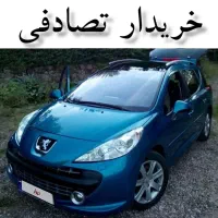 207i اسپرت آبی/ معاوضه خودرو تصادفی