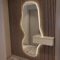 طراحی آینه بک لایت ونصب انواع آیینه|آینه|مشهد, جانباز|دیوار