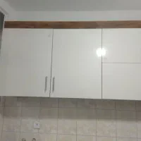 کابینت آشپزخانه ام دی اف سفید متالیک