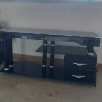 بوفه استخوانی و میز تلوزیون شیشه خم دودی|بوفه، ویترین، کنسول|سراب, |دیوار