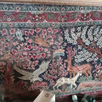 تابلو فرش شکار دست بافت ریز