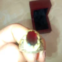 انگشتر نقره مدل گارنت طبیعی