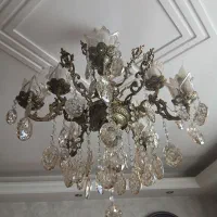 لوستر برنجی ده شعله